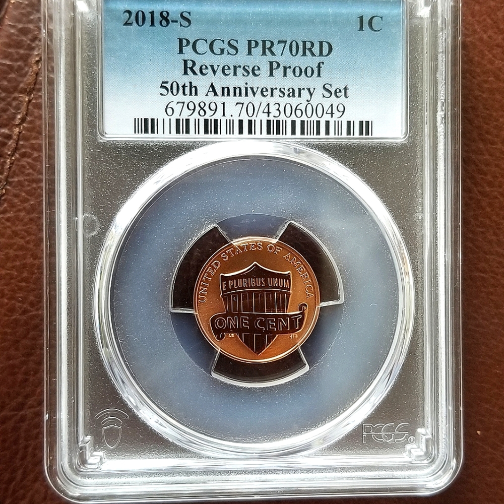 2018-S REVERSE PROOF 50TH ANNIV LINCOLN PCGS PR70RD